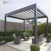Pergola à lames orientables en aluminium pour terrasse extérieure, jardin, gazebo, patio imperméable