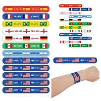 Set de 12 Pulseras de Bandera para Fiestas de Cumpleaños, Recuerdos para Bolsas de Regalo