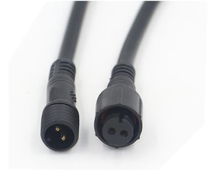 Водонепроницаемый кабель питания QUANWEI 2pin/3pin DC, водонепроницаемый кабель для светодиодов (штекер/гнездо), трехжильный сигнальный кабель с гайкой - Product Image 2