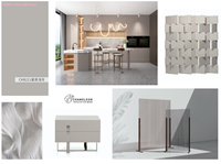 Design moderne Panneau de particules de mélamine MDF 17mm noir mat Osb aggloméré laminé avec Paulownia pour la cuisine