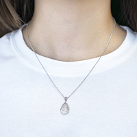 Collier rond en argent 925 de luxe pour femmes, pendentif en zircone opale éblouissant, bijoux de mariée