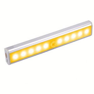 Lámpara de luz nocturna para armario con detección automática, 10 LED de inducción infrarroja, recargable, fácil montaje de imán, luz nocturna para armario - Product Image 2