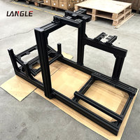 Support de cockpit de simulation de course en alliage d'aluminium réglable pour volant, pédales et levier de vitesses pour simulateur de course