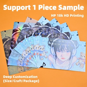 Tarjeta postal de papel con diseño personalizado de <span class=keywords><strong>anime</strong></span>, ídolo del K-pop, tarjeta de felicitación y agradecimiento, impresión a doble cara, recuerdo, regalo - Product Image 1