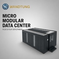Centre de données modulaire préfabriqué pour salle informatique - Solution informatique intégrée tout-en-un avec surveillance, configuration double rangée 42U