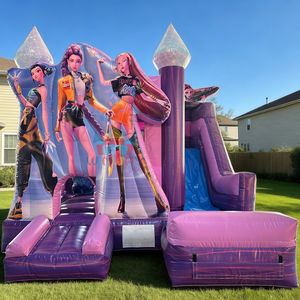 Château gonflable commercial K-PoP Demon Hunters avec piscine, nouvelle arrivée, pour enfants, idéal pour la location événementielle - Product Image 1