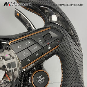 Volant sport en fibre de carbone forgée noire personnalisé avec affichage LED du régime pour Seat Cupra Leon ST Formentor VZ Tavascan Born Ibiza FR - Product Image 4