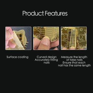 2026 Neue Gold-Silber-Acryl-Spiegel-Nagelspitzen-Lineal zum Trimmen von gleich langen Nagelformen – <span class=keywords><strong>DIY</strong></span>-Nagelhacks - Product Image 3