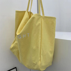 Bolsas de Hombro Tipo <span class=keywords><strong>Shopper</strong></span> de Lona de Algodón Xuanang con Estampado y Logo Personalizado para Supermercado y Playa, Bolsas Tote de Compras con Letras en Varios Tamaños - Product Image 3