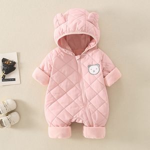 Ropa de bebé Otoño e Invierno engrosada bebé onesie bebé <span class=keywords><strong>Husky</strong></span> ropa acolchada ropa de abrigo niños salir mono - Product Image 4