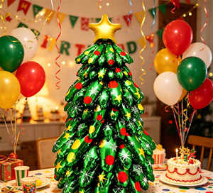 Party Love Festive Decoration for Holiday Celebrations Balloon Christmas Tree 130Cm 3 Pcs Bag - Product Image 5