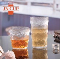Gobelet à eau en verre sodocalcique éco-responsable, inspiré des glaciers, avec design japonais sans pied ni couvercle, pour le bureau et la maison
