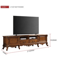 Table tv de luxe antique, armoire de rangement/support avec 2 tiroirs, portes brunes pour le salon, livraison gratuite