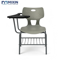 Chaises et table de formation personnalisées avec support ergonomique du dos et structure en acier pour salle de conférence, centre de réunion, et séances d'étude pour adultes