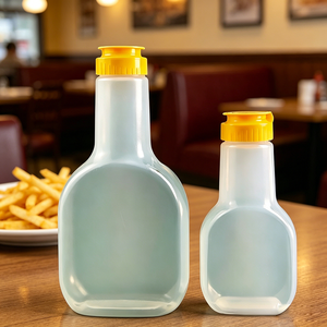 Bouteille souple <span class=keywords><strong>de</strong></span> cuisine polyvalente <span class=keywords><strong>de</strong></span> 280 ml et 500 ml avec bouchon à clapet sécurisé pour sauce huître et vinaigrette - Vente en gros - Product Image 1