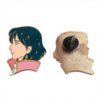Broche Souvenir Métallique Saint-Valentin Thème Animal Émail Doux Forme Personnalisée Électroplaquée Cadeaux Promotionnels Vente Directe Usine