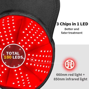 30W <b>Red</b> <b>Light</b> <b>Therapy</b> Helmet 660nm/850nm/940nm Handheld Infrared Physiotherapy for Head Pain Relief USB-C Rechargeable Model - Product Image 4