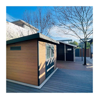 Vente directe usine : Abri de jardin préfabriqué série D en panneaux sandwich WPC, maisons en acier et bois au design moderne pour chambre extérieure