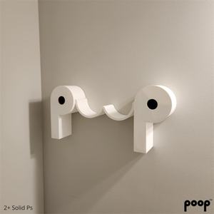 Interesante Soporte para Papel Higiénico, Decoración de Pared para Baño, Porta Papel Higiénico con Diseño de Popó - Product Image 2