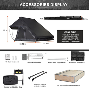 OEM เต็นท์หลังคารถกันความร้อนน้ำหนักเบาและเต็นท์หลังคาบางพิเศษทำตามสั่งได้ - Product Image 3