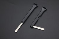Clé de secours pliable à long manche avec lame en laiton et coque en PC, clé manuelle de rechange pour serrure de porte intelligente à empreinte digitale, vente en gros d'usine