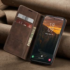 Étui en cuir PU magnétique de luxe CaseMe pour <span class=keywords><strong>smartphone</strong></span> S24 Ultra, coque rabattable antichoc avec design en relief - Product Image 2