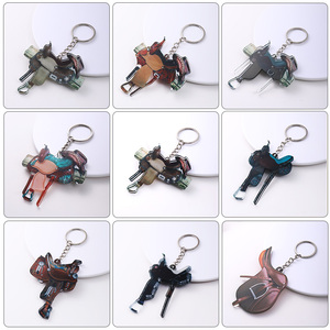 Phổ Biến Người Đàn Ông Của & Phụ Nữ Của Phương Tây Cao Bồi Yên Acrylic Phẳng Xe Vòng Chìa Khóa Trang Trí Mặt Dây Chuyền UV In Thiết Kế Treo Keychain - Product Image 5