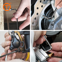 Sinotools – Kit de clés Allen multifonctionnel 13 pièces en CRV, avec embouts hexagonaux et carrés, et clés en L à tête sphérique