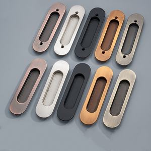 <span class=keywords><strong>OL</strong></span>- 4080 Meubles Cuisine Placard En Alliage De Zinc Porte Coulissante Tirer Poignée Encastré Grange Intégré Ovale Doigt Tirer - Product Image 1