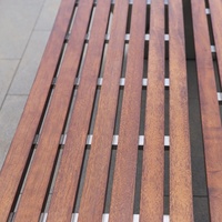 Bancs de parc modernes en forme de V Chaise de repos pour patio Bancs en bois pour l'extérieur
