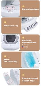 IPetDog grossistes grand 65L automatique autonettoyant intelligent litière pour chat en plastique fournitures pour animaux de compagnie chat litière accessoires - Product Image 6