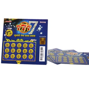 Billets de loterie à gratter personnalisés de haute qualité en gros avec faible MOQ, disponibles dans une variété de designs et de jeux - Product Image 5