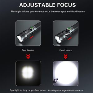 <b>Led</b> Camping <b>Lights</b> Flashlight Outdoor <b>Rechargeable</b> Portable Waterproof Lamp Power Item Battery - Product Image 3