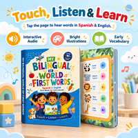 Livre sonore interactif pour enfants, livre sonore éducatif avec boutons audio, livre parlant musical pour l'apprentissage précoce