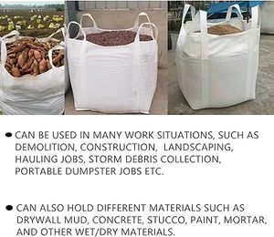 Huamaohengchun Bolsa de carga pesada de 35"L x 35"W x 43"H, capacidad de carga de 2200 libras, con base plana y tapa tipo duffle, para la industria y agricultura. - Product Image 4