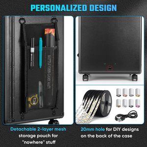 Estuche de Almacenamiento para Miniaturas, Apilable, con Ruedas y Giro de 360° °   Ruedas para Warhammer 40K The Shadow Vault - Product Image 6