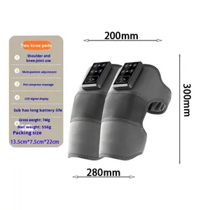 เครื่องนวดเข่าอิเล็กทรอนิกส์ 3 in 1 ช่วยกระตุ้นการไหลเวียนโลหิต พร้อมระบบทำความร้อนและสั่นสะเทือน  พร้อมสายรัดมือ - Product Image 3