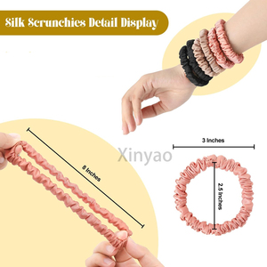 Elastici <span class=keywords><strong>per</strong></span> Capelli Sottili in Raso di Seta di Alta Qualità con Logo Personalizzato, Scrunchie Multiuso <span class=keywords><strong>per</strong></span> <span class=keywords><strong>Donne</strong></span>, Accessori <span class=keywords><strong>per</strong></span> lo Styling e la Cura dei Capelli - Product Image 2