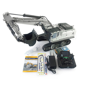 <span class=keywords><strong>HUINA</strong></span> 2.4G 1/14 Kabolite RC Excavator <span class=keywords><strong>K970</strong></span> Modèle de jouets à chenilles hydrauliques en métal peint en blanc - Product Image 2