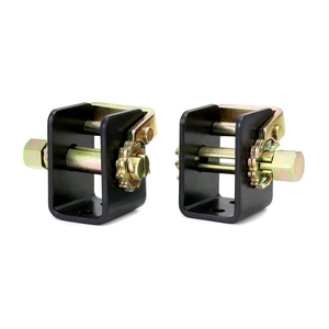 Lot de 2 treuils d'arrimage (gauche et droite) treuil d'arrimage de camion pour sangle de 2 "boulon en acier sur soudure sur piste camion d'arrimage à plat - Product Image 2