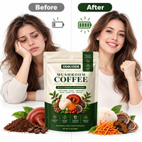 Poudre de café aux champignons OEM Lion's Mane, Reishi, Chaga, Cordyceps – Mélange énergisant et bien-être – Marque privée – Vente en gros en vrac