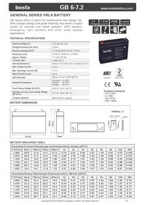 가정용 경보 시스템 용 GB6-7.2 밀봉 납산 Agm 충전식 배터리 납산 <span class=keywords><strong>6v</strong></span> <span class=keywords><strong>7.2ah</strong></span> 배터리 - Product Image 3