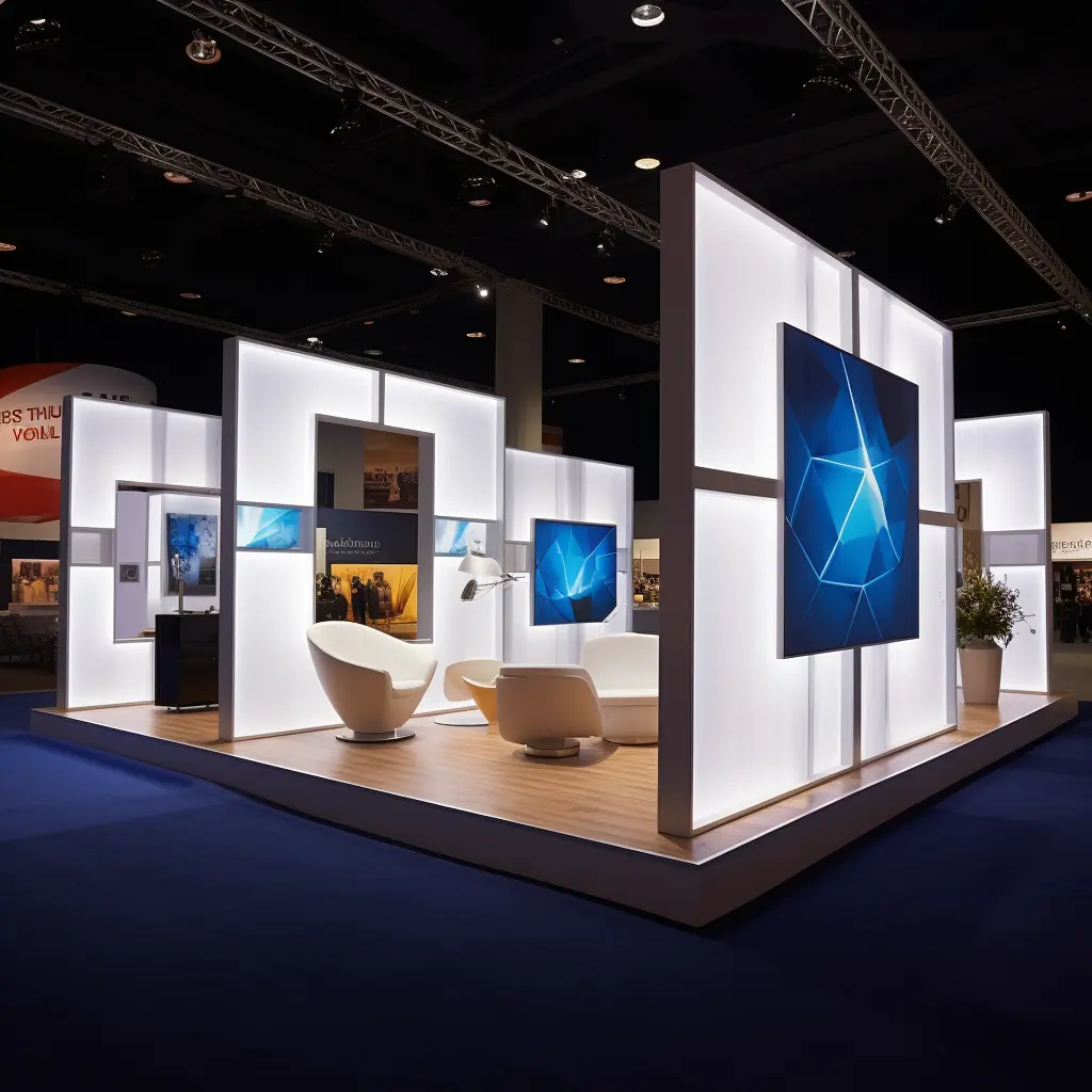 Easy Installation SEG Modular Lightbox Displays of Booth Solutions in NAPE Smmit Trade Show
