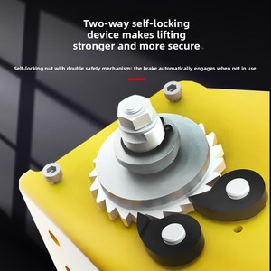 Hand-operated Two-way Self-locking Small Portable Winch Manual Traction <strong>Hoist</strong> with Steel Wire Rope Yellow Winch Crane - Product Image 4