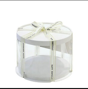 Nouvelle boîte à gâteaux transparente 3-en-1 paquet de cuisson multi-taille 6 8 12 "gâteau rond - Product Image 3
