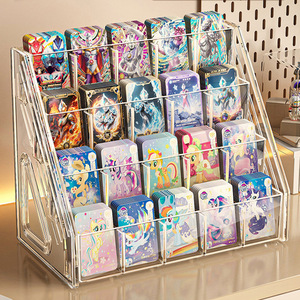 Acrylic Card Display Stand Tiered Compartment For My Little Pony Trading Cards Desktop Storage Organizer - Product Image 1