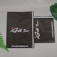 Logo personnalisé brillant or impression noir mat vêtements sacs à fermeture éclair emballage en plastique givré sac à fermeture éclair zip-lock