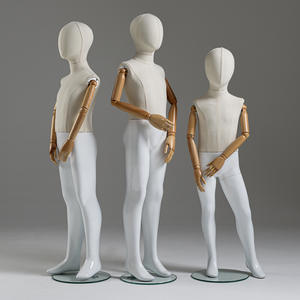 Регулируемый манекен-торс из стеклопластика для детей с головой для демонстрации одежды в магазинах, реквизит для модельных показов - Product Image 5