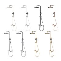 Système de douche 3 voies WEIHAO classique en chrome poli, nettoyage complet et anti-colmatage, robinet de douche pressurisé pour salle de bain