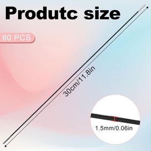 Cuerdas elásticas de macramé trenzadas con púas de 1.5mm de diámetro, extremos metálicos, correa extensora elástica para mascarillas, bolsas de fiesta DIY - Product Image 2